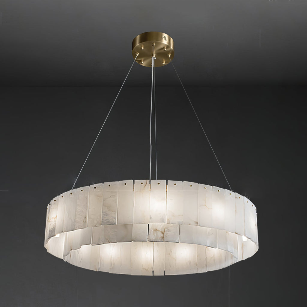Zelaean Albâtre Ronde Pendentif Lumière - Neutralighting