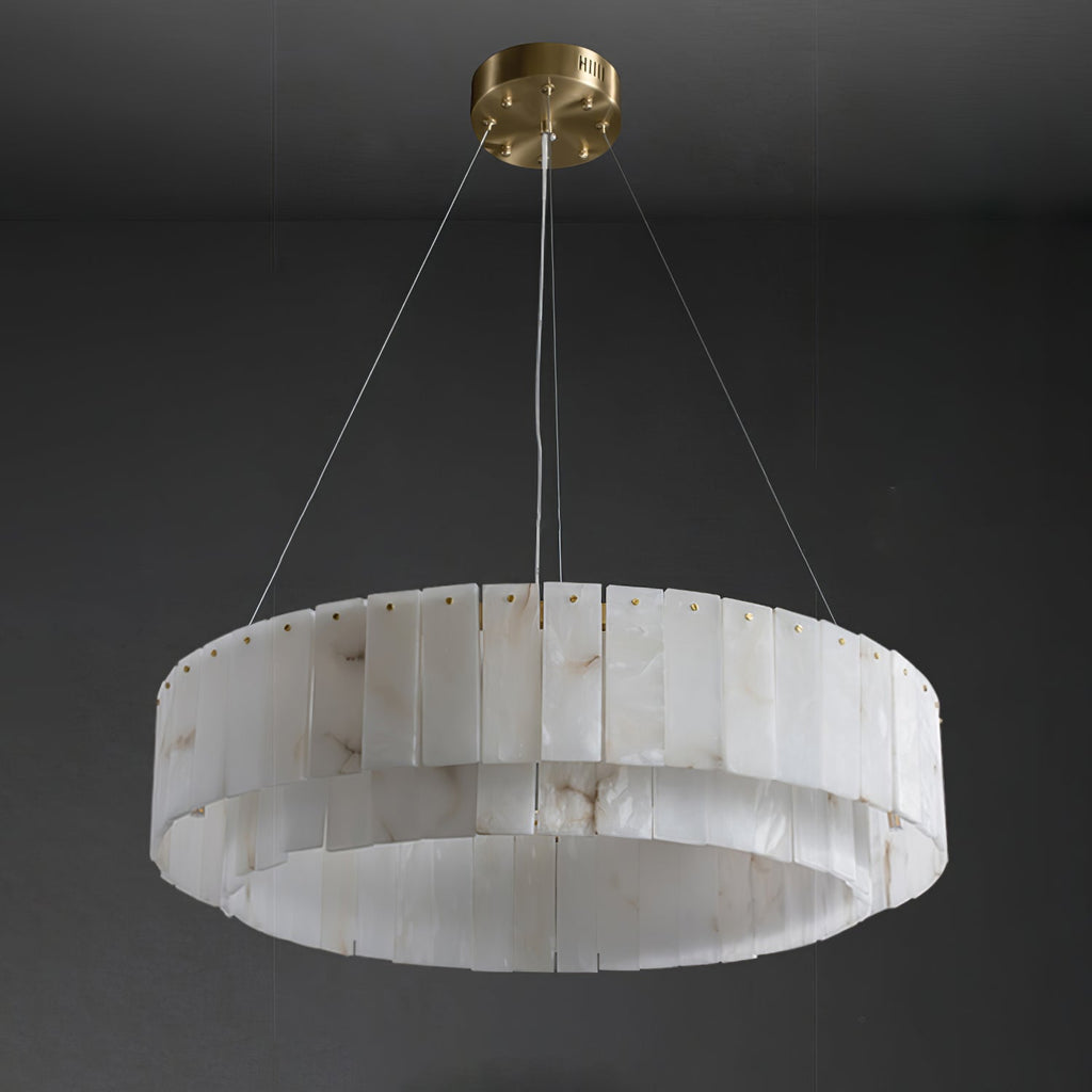 Zelaean Albâtre Ronde Pendentif Lumière - Neutralighting