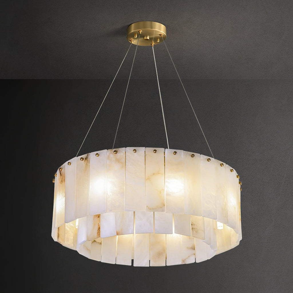 Zelaean Albâtre Ronde Pendentif Lumière - Neutralighting