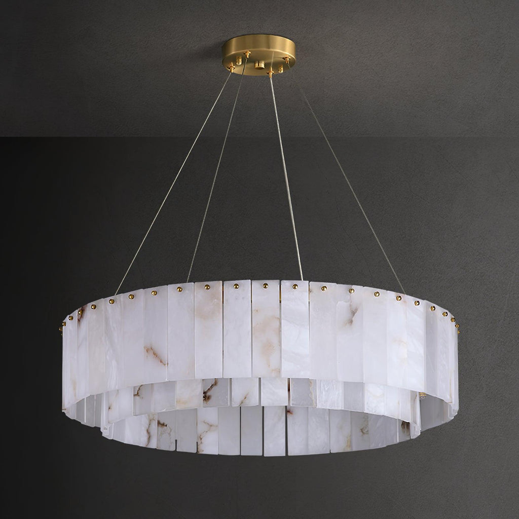 Zelaean Albâtre Ronde Pendentif Lumière - Neutralighting
