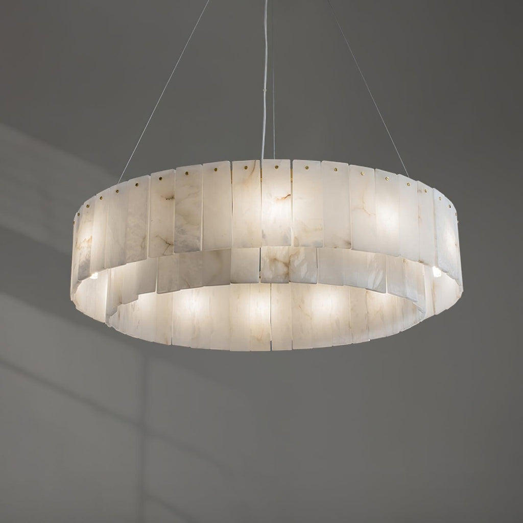 Zelaean Albâtre Ronde Pendentif Lumière - Neutralighting