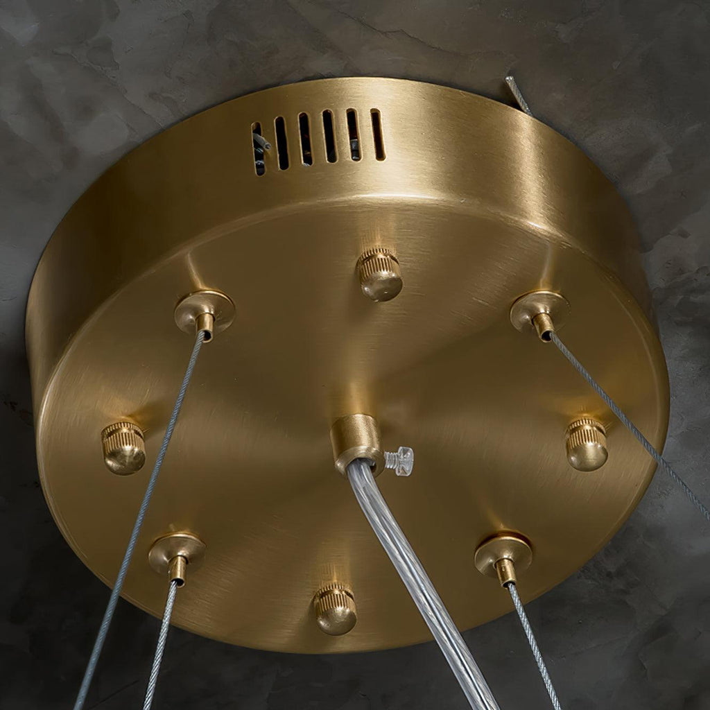 Zelaean Albâtre Ronde Pendentif Lumière - Neutralighting