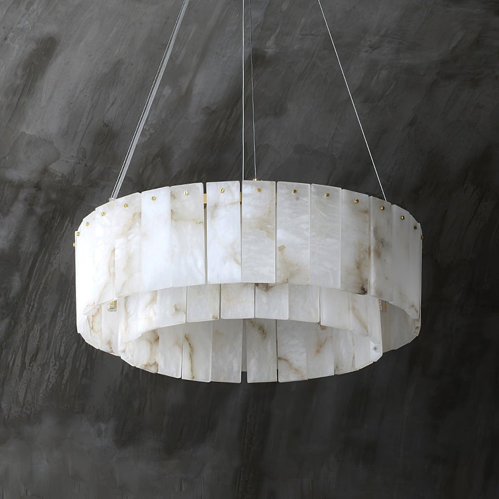 Zelaean Albâtre Ronde Pendentif Lumière - Neutralighting