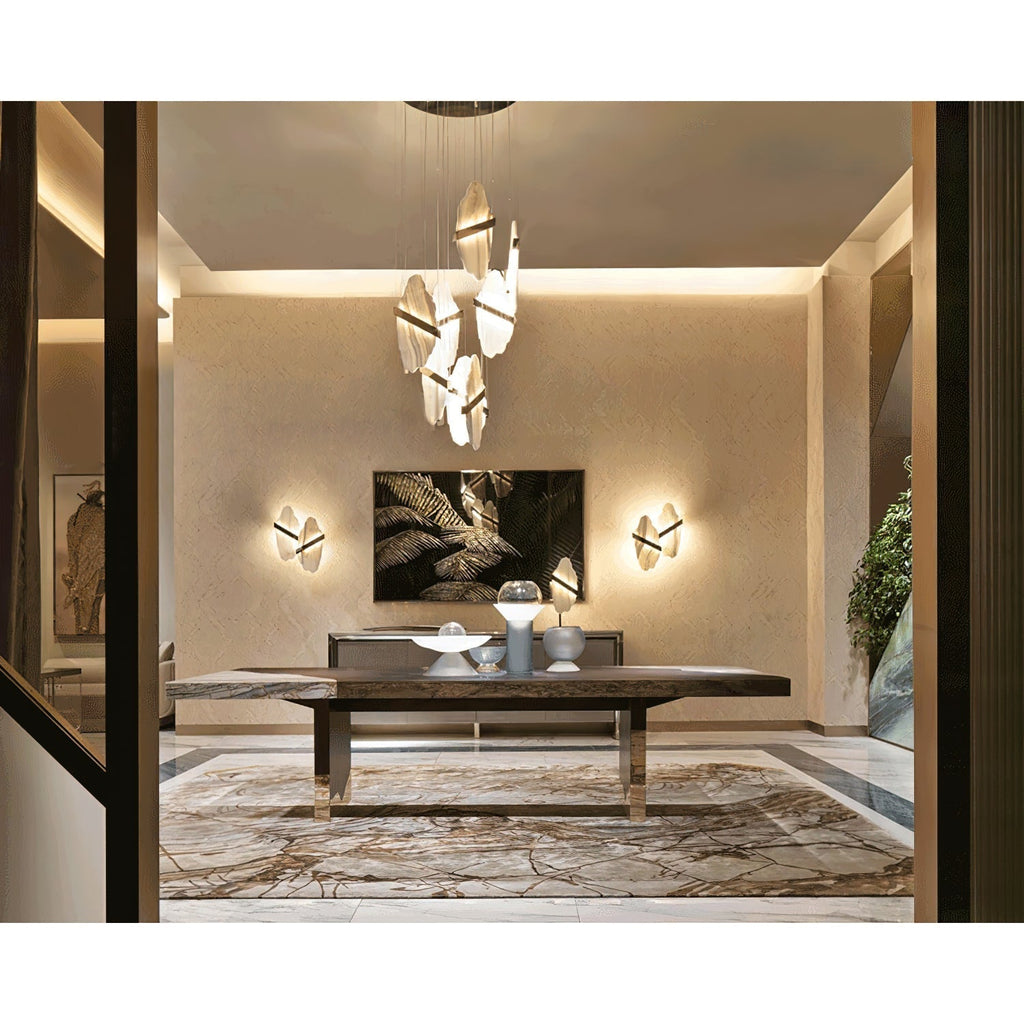 Olraeos Lustre Élégance Métal Roche Jade - Neutralighting