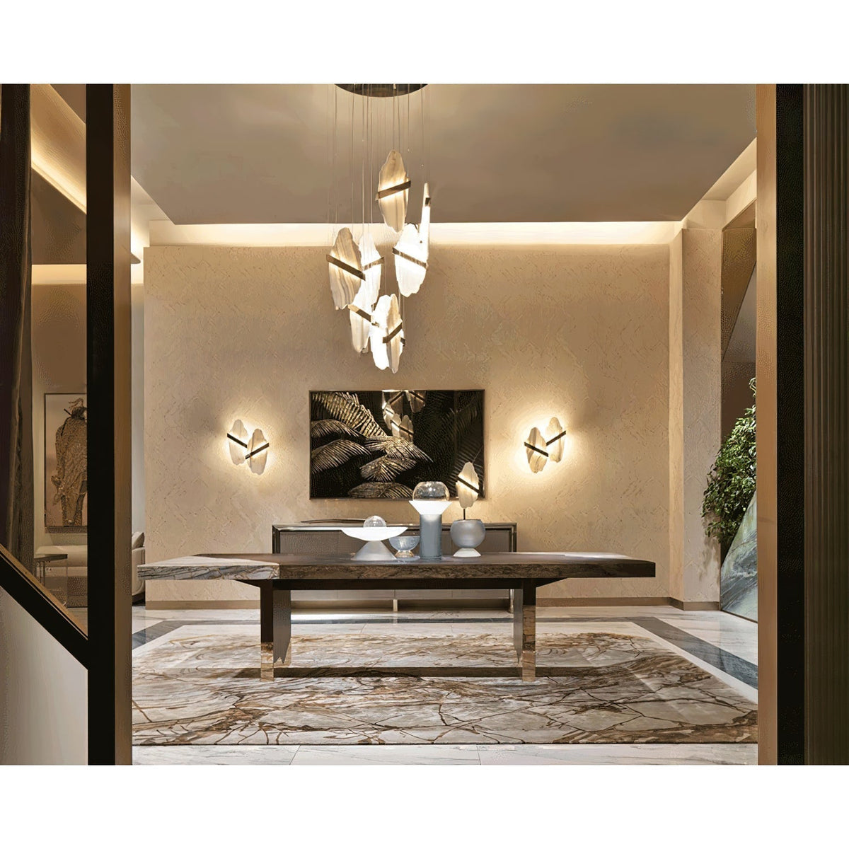 Olraeos Lustre Élégance Métal Roche Jade - Neutralighting