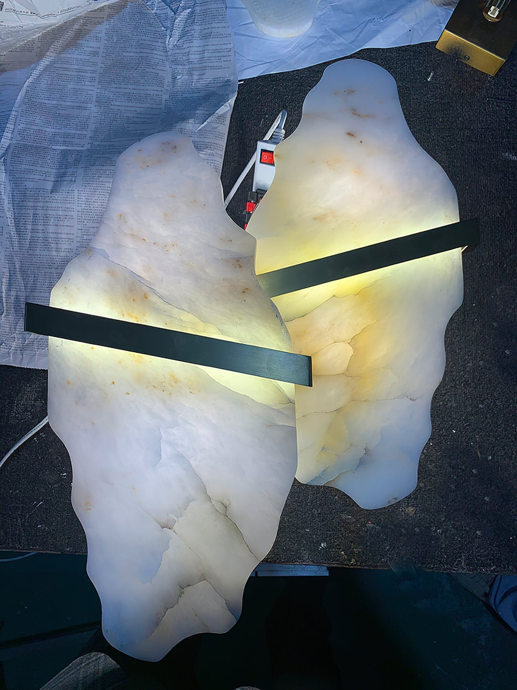 Olraeos Lustre Élégance Métal Roche Jade - Neutralighting