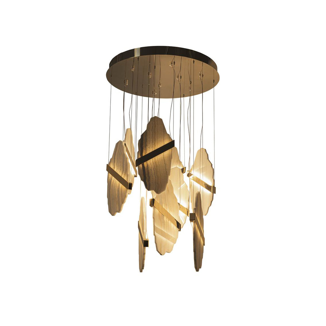 Olraeos Lustre Élégance Métal Roche Jade - Neutralighting