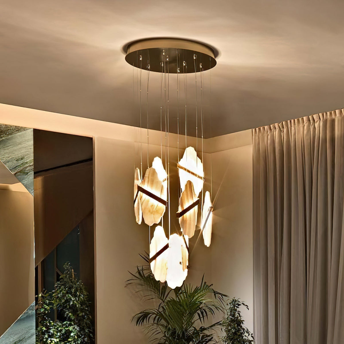 Olraeos Lustre Élégance Métal Roche Jade - Neutralighting
