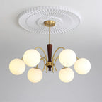 Veslo Lustre Globe en Laiton et Bois - Neutralighting