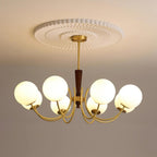 Veslo Lustre Globe en Laiton et Bois - Neutralighting