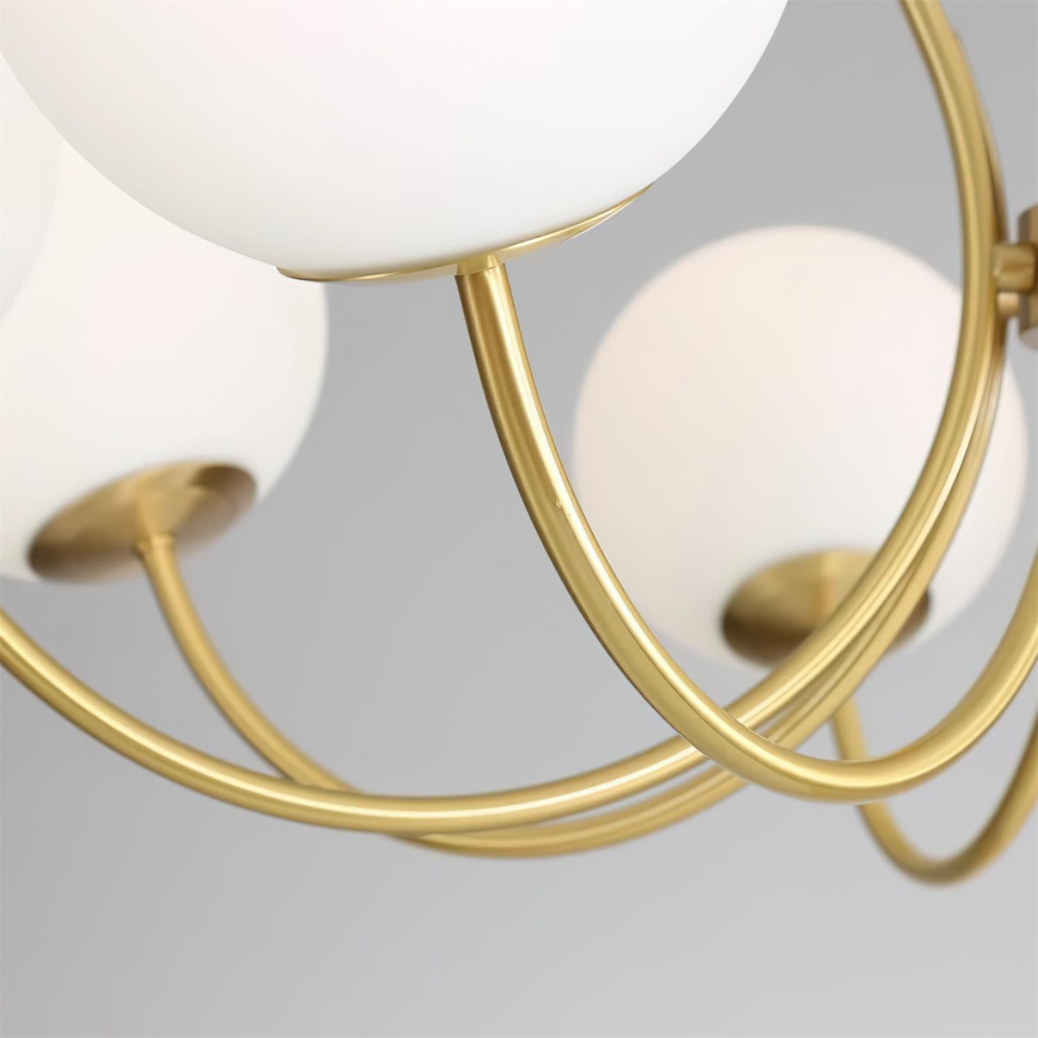 Veslo Lustre Globe en Laiton et Bois - Neutralighting