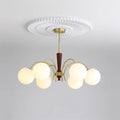 Veslo Lustre Globe en Laiton et Bois - Neutralighting