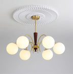 Veslo Lustre Globe en Laiton et Bois - Neutralighting