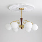 Veslo Lustre Globe en Laiton et Bois - Neutralighting