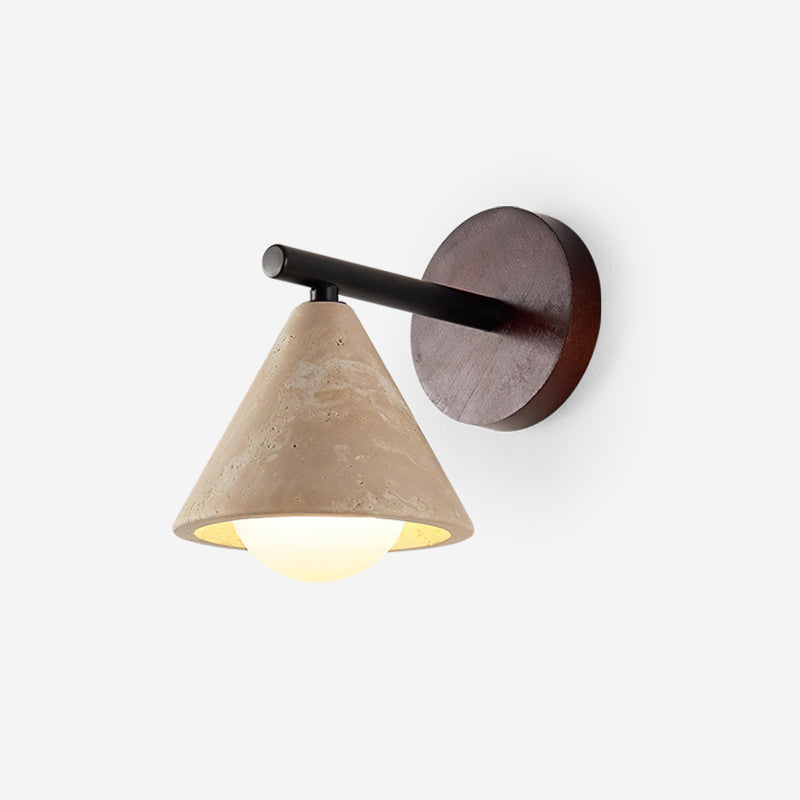 Riita Applique Murale en Travertin en Forme de Cone Triangulaire - Neutralighting