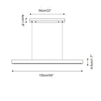 Delya Suspension Linéaire en Travertin - Neutralighting