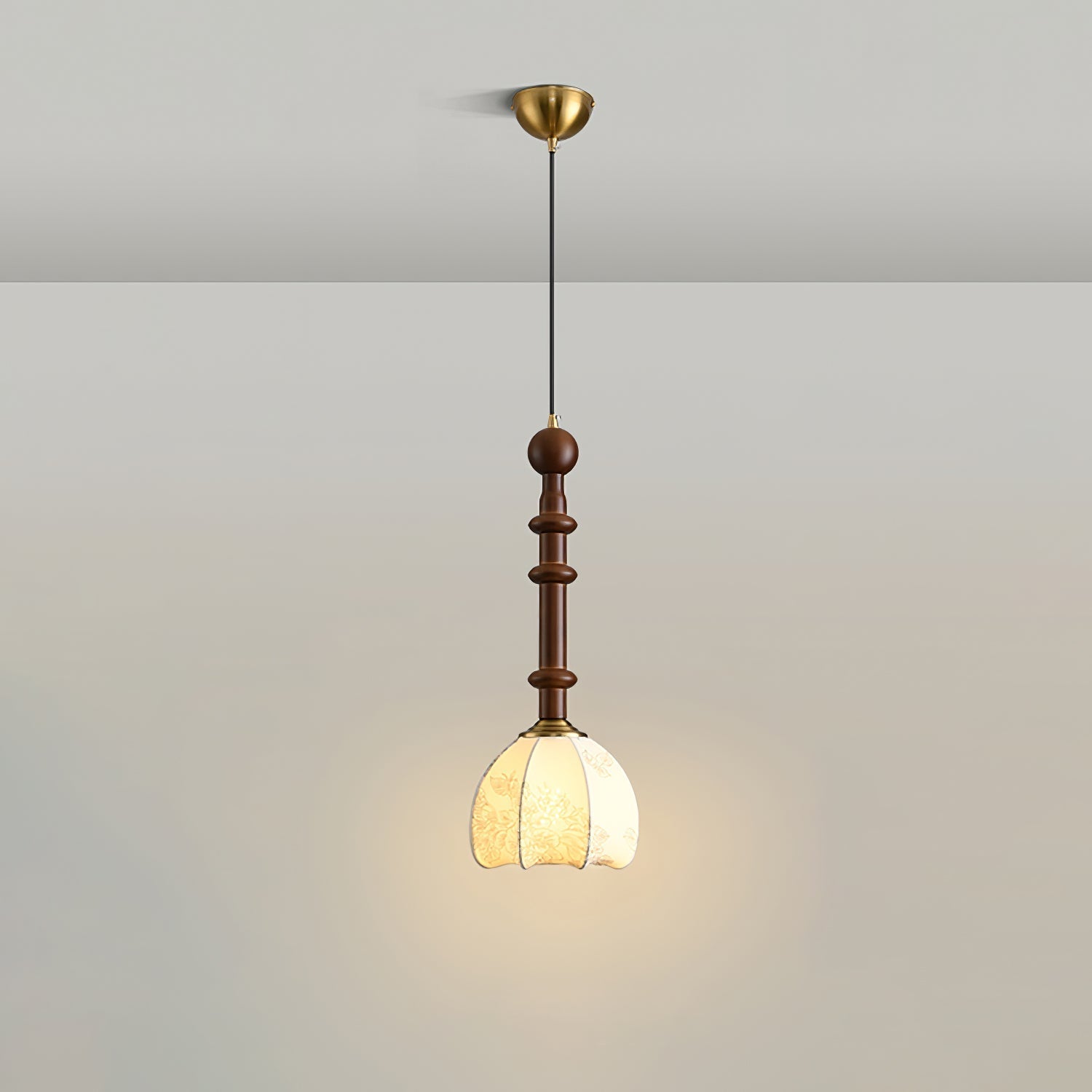 AmberGlow Suspension en Bois Vintage - Neutralighting