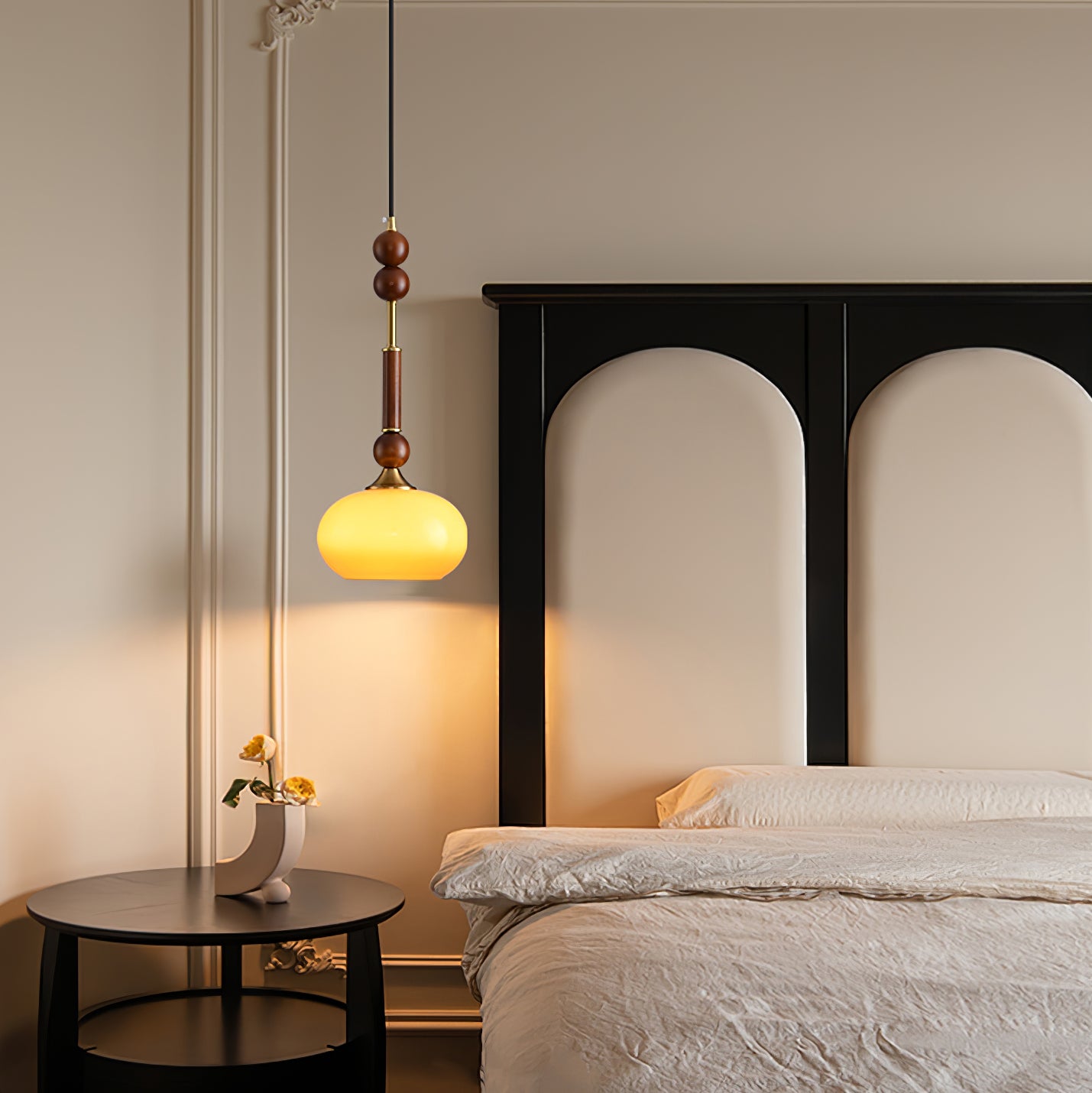 AmberGlow Suspension en Bois Vintage - Neutralighting