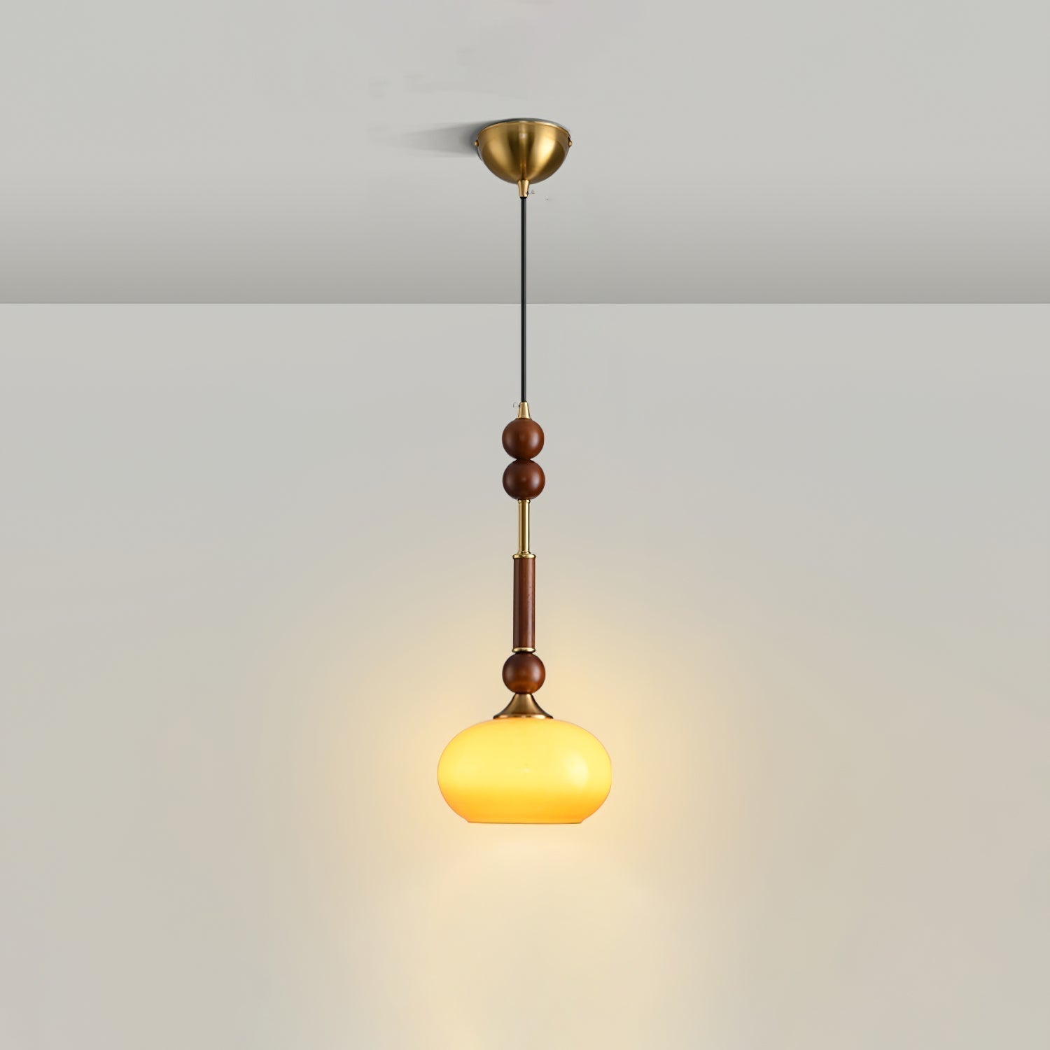 AmberGlow Suspension en Bois Vintage - Neutralighting