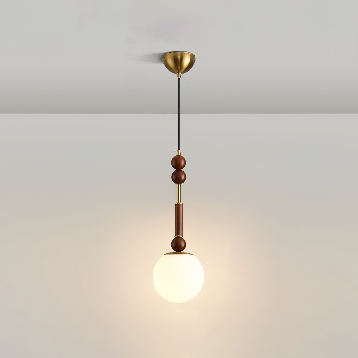 AmberGlow Suspension en Bois Vintage - Neutralighting