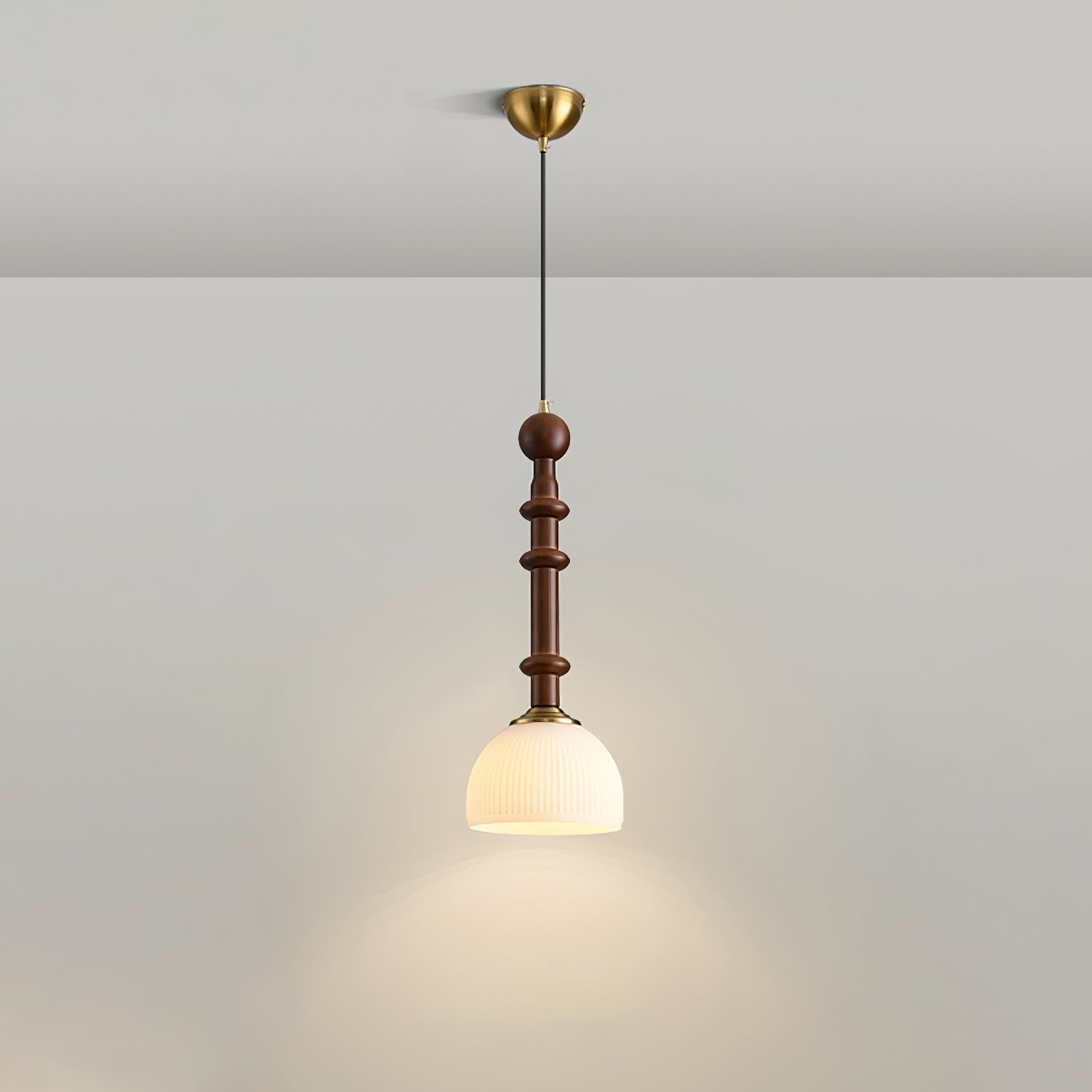 AmberGlow Suspension en Bois Vintage - Neutralighting