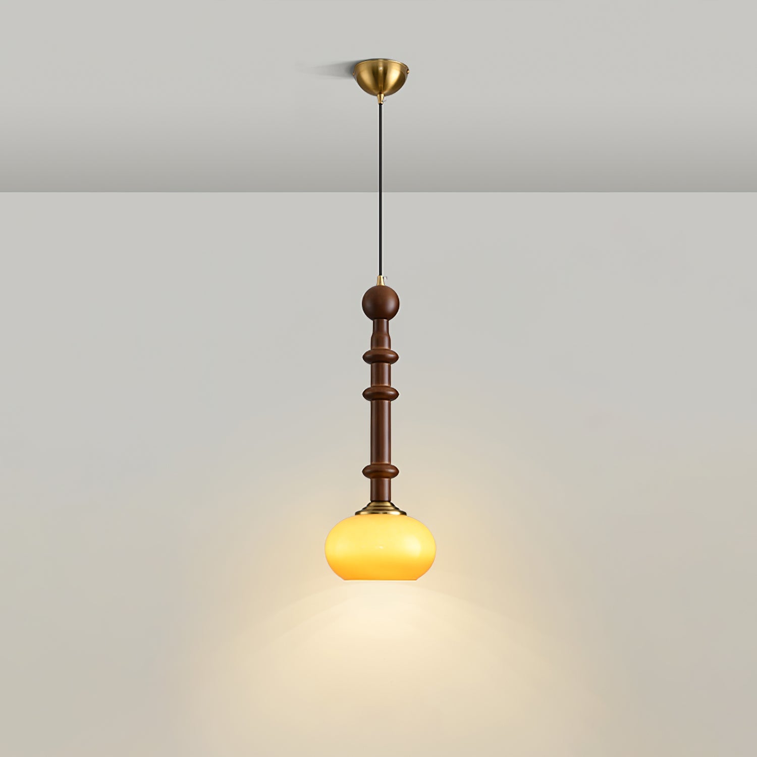 AmberGlow Suspension en Bois Vintage - Neutralighting