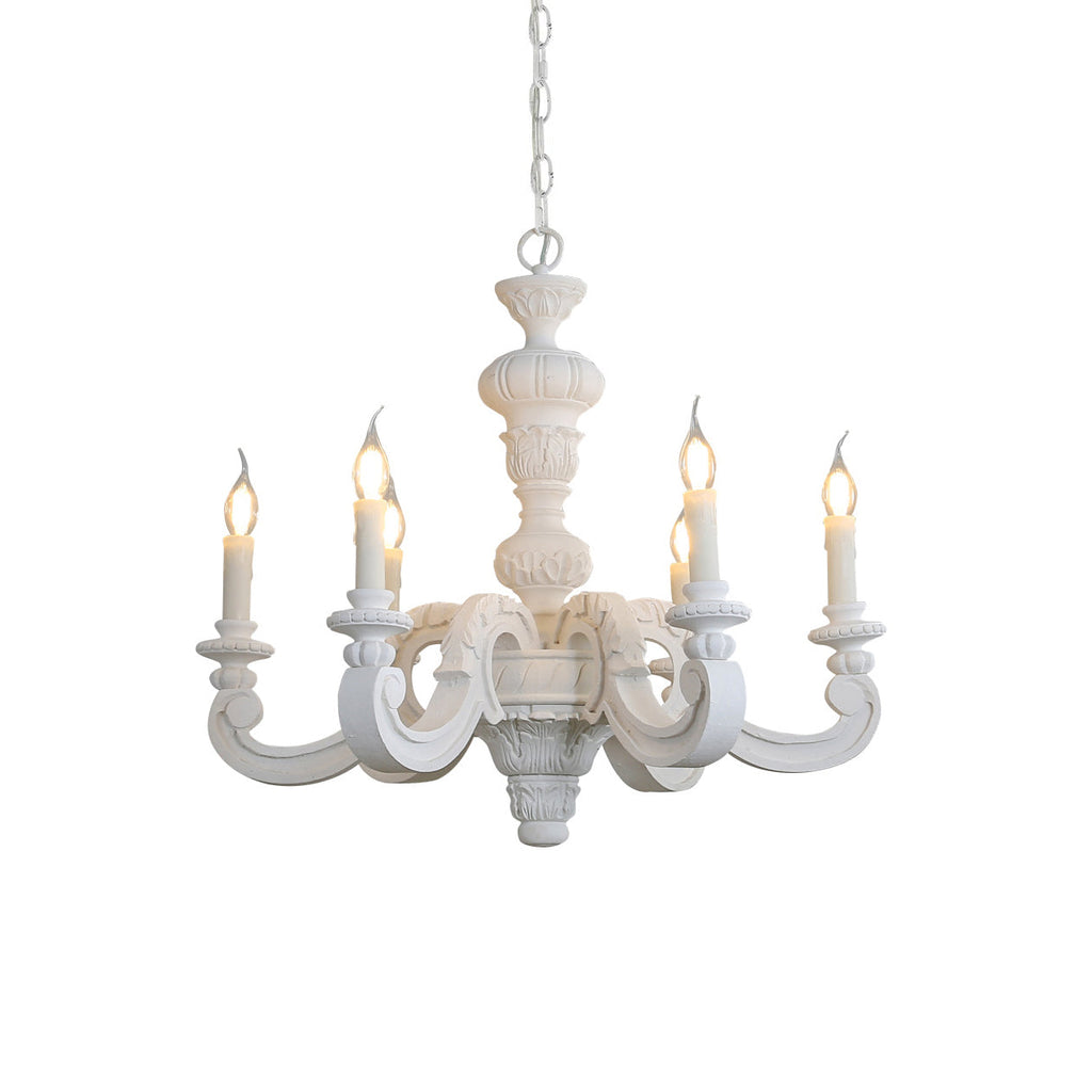Olrinila Lustre en Bois Sculpté à la Main Pilier Romain - Neutralighting