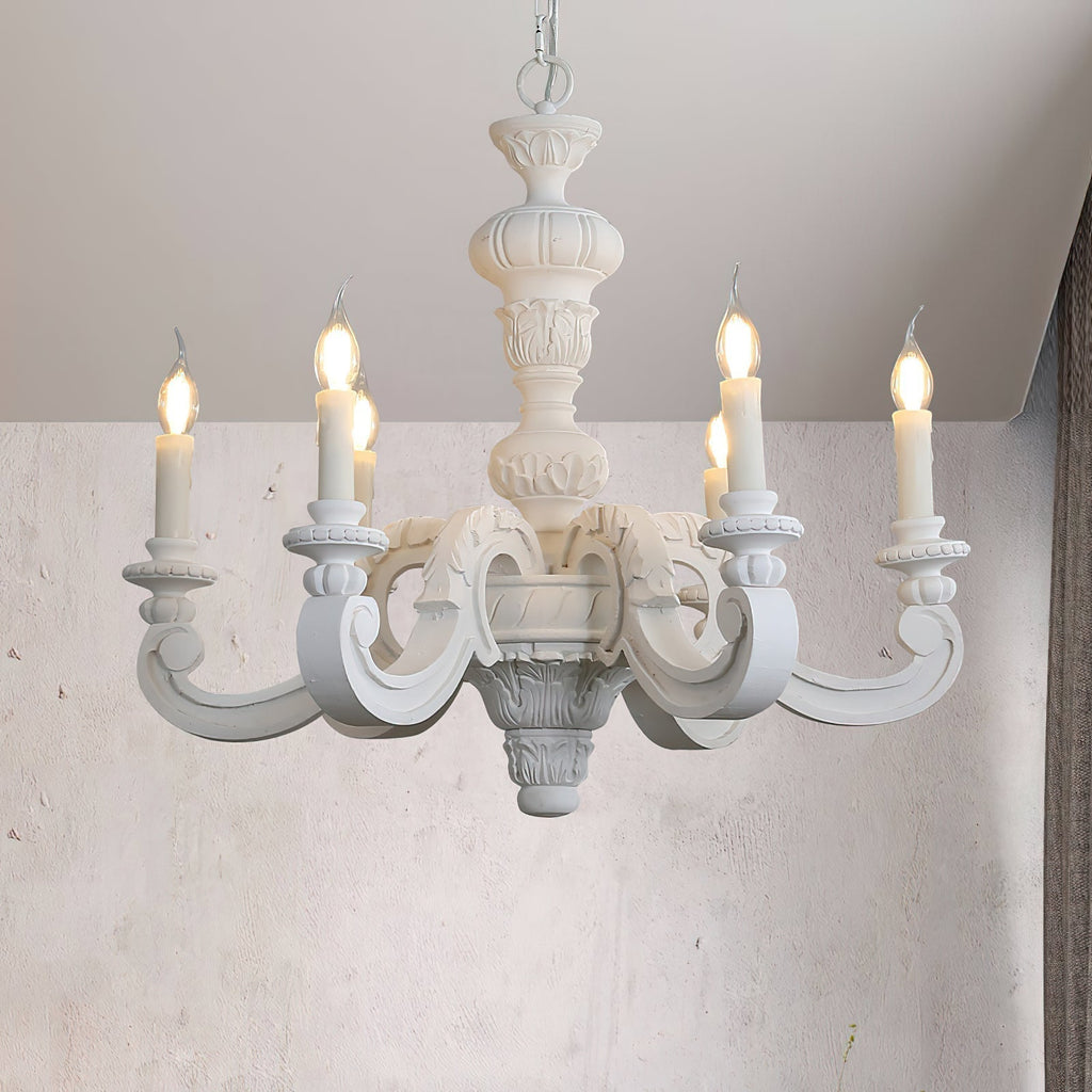 Olrinila Lustre en Bois Sculpté à la Main Pilier Romain - Neutralighting
