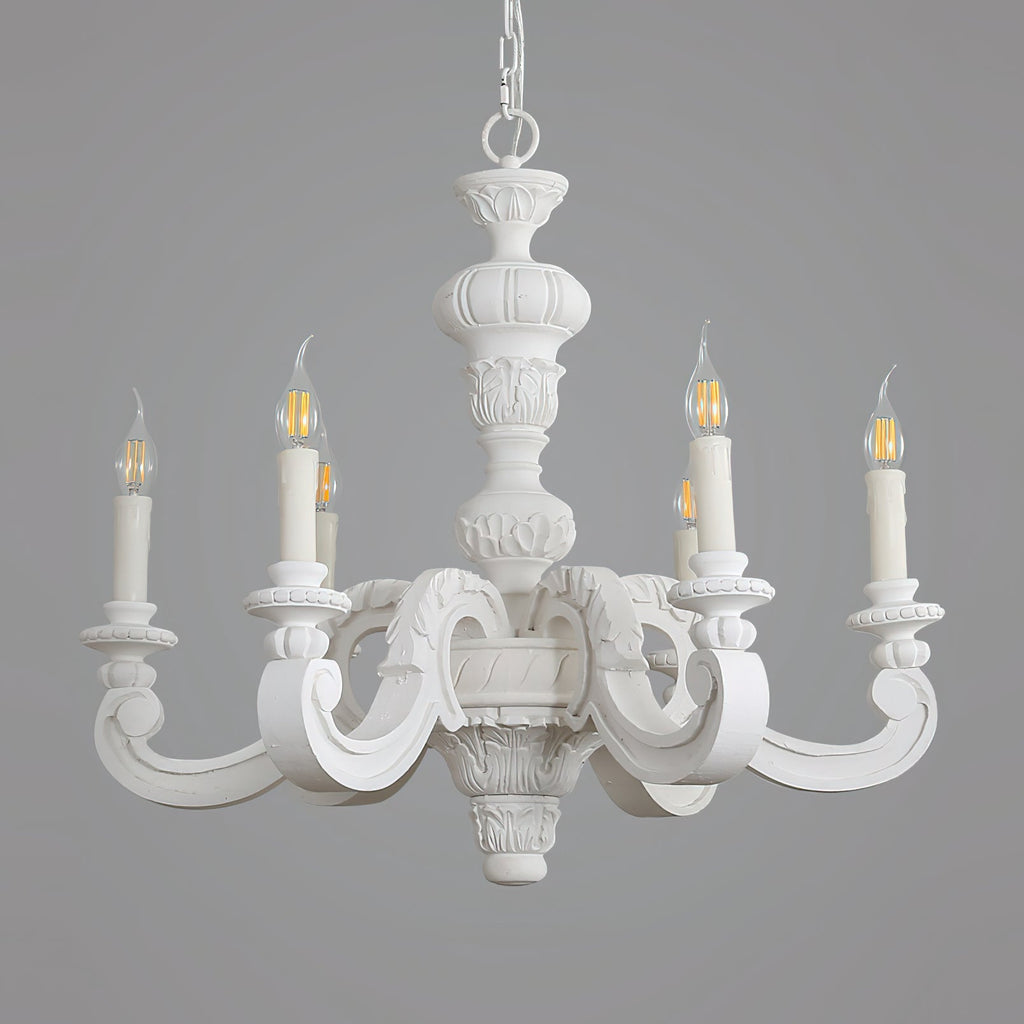 Olrinila Lustre en Bois Sculpté à la Main Pilier Romain - Neutralighting