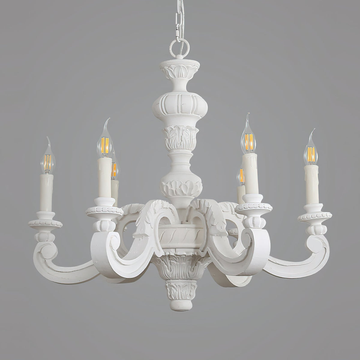 Olrinila Lustre en Bois Sculpté à la Main Pilier Romain - Neutralighting