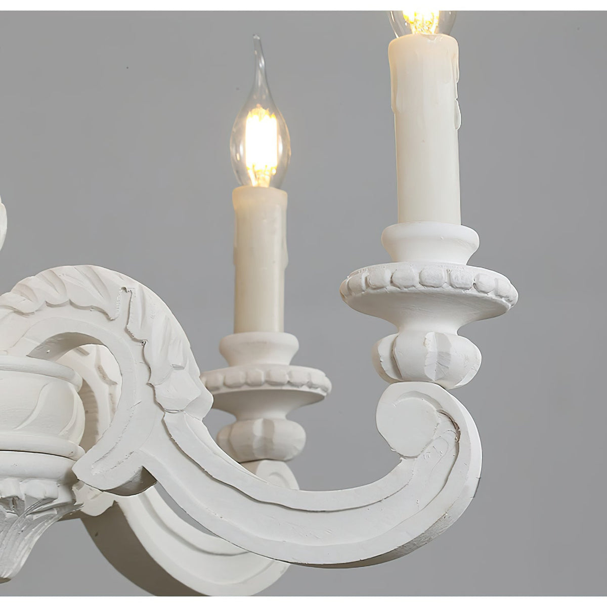 Olrinila Lustre en Bois Sculpté à la Main Pilier Romain - Neutralighting