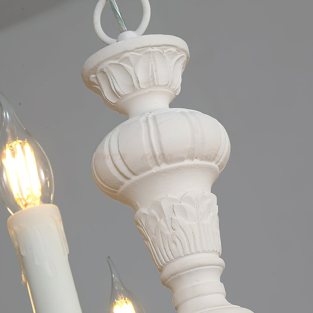 Olrinila Lustre en Bois Sculpté à la Main Pilier Romain - Neutralighting