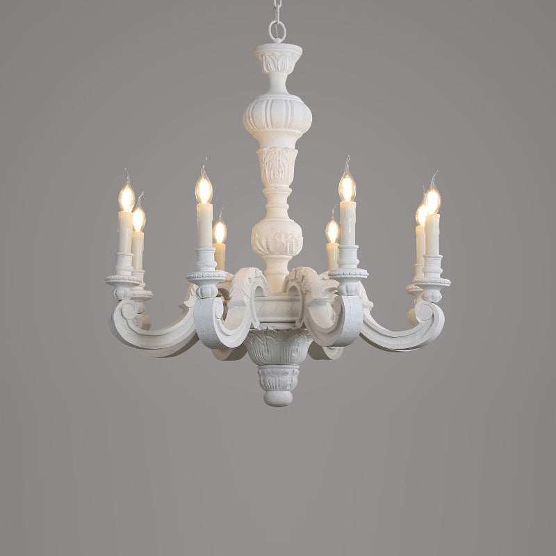 Olrinila Lustre en Bois Sculpté à la Main Pilier Romain - Neutralighting