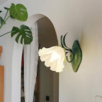 Nivan Applique murale vintage avec abat-jour en verre à motif floral pour chambre à coucher et salon - Neutralighting