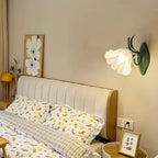 Nivan Applique murale vintage avec abat-jour en verre à motif floral pour chambre à coucher et salon - Neutralighting