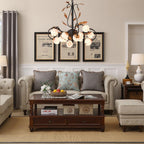 Giulia Lustre Verre Floral Élégance Romantique - Neutralighting