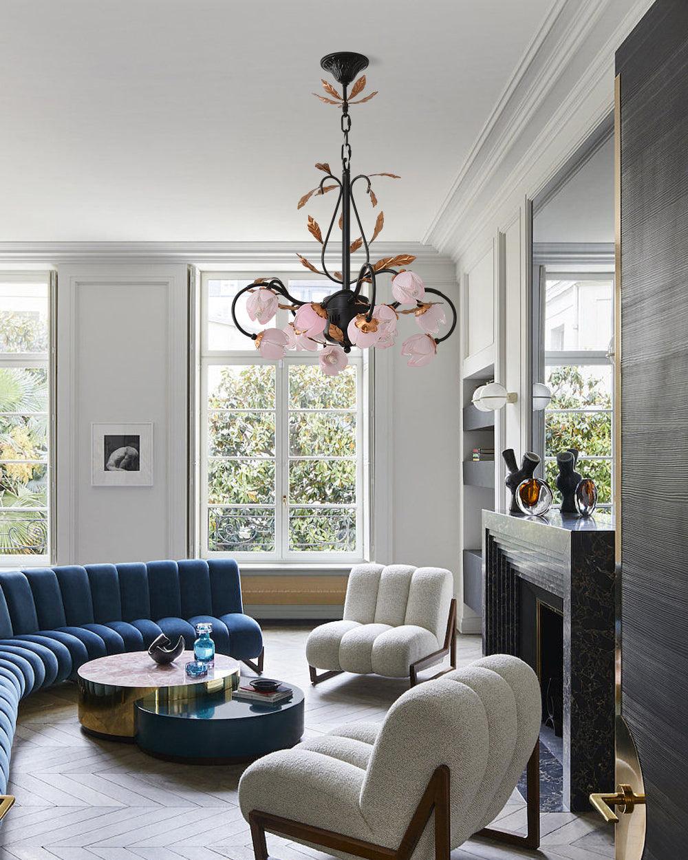 Giulia Lustre Pétales Pêche Branches Florales - Neutralighting