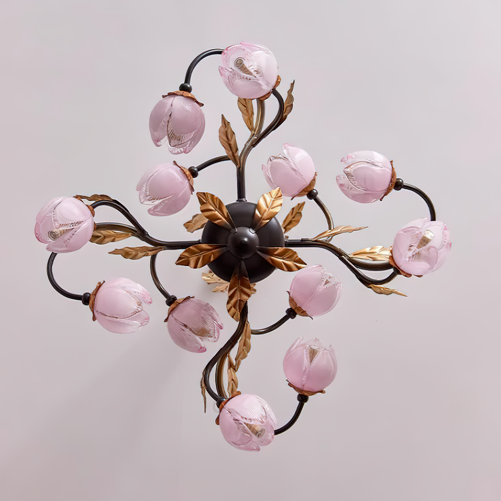 Giulia Lustre Pétales Pêche Branches Florales - Neutralighting