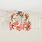 Pavo Plafonnier Romantique en Verre Fleur - Neutralighting