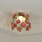 Pavo Plafonnier Romantique en Verre Fleur - Neutralighting