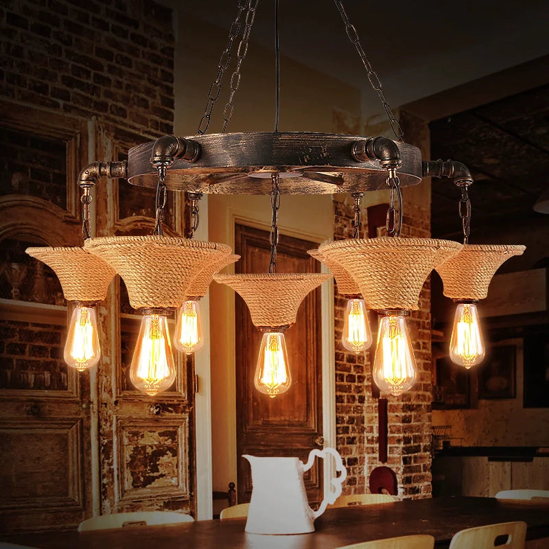 Epoch Lustre de Créativité Industrielle en Métal Rouille/Bar - Neutralighting