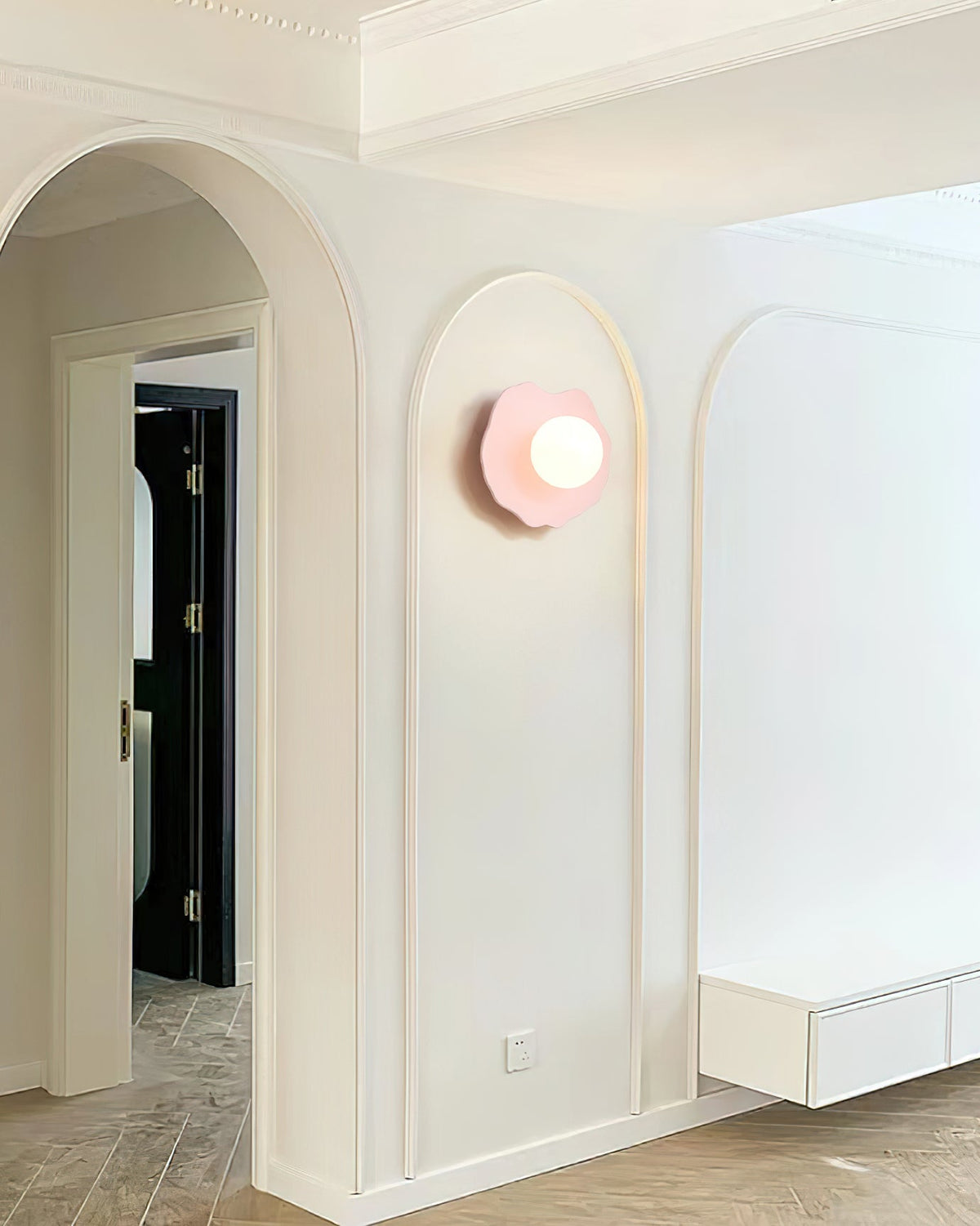 Virelli Applique Murale Disque en Résine Découpé avec Canopée - Neutralighting
