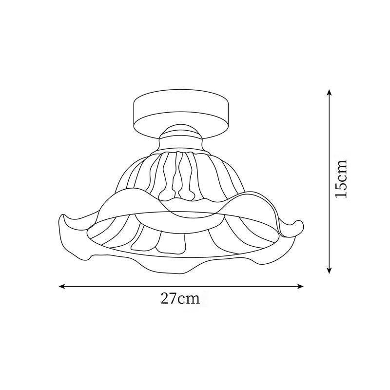 Rosa Lustre Plafonnier Verre Bord Laiton Élégant - Neutralighting