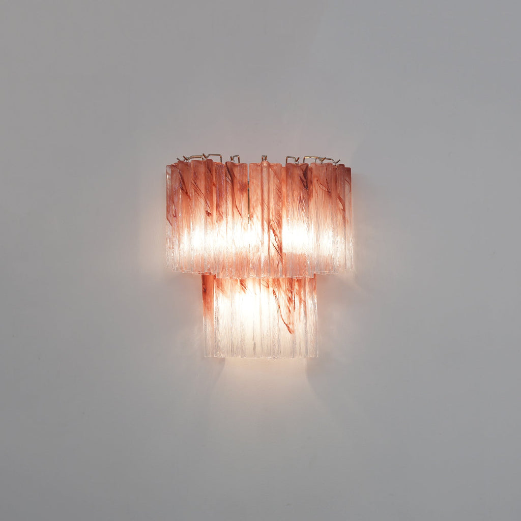 Aurora Luminaire Mural Rose Verre Lames Romantique Aquarelle - Neutralighting