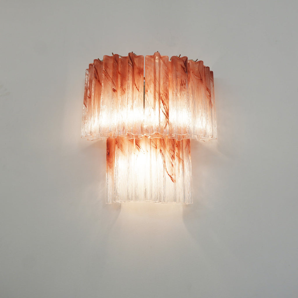 Aurora Luminaire Mural Rose Verre Lames Romantique Aquarelle - Neutralighting
