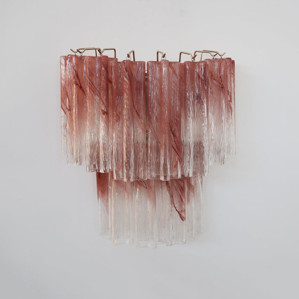 Aurora Luminaire Mural Rose Verre Lames Romantique Aquarelle - Neutralighting