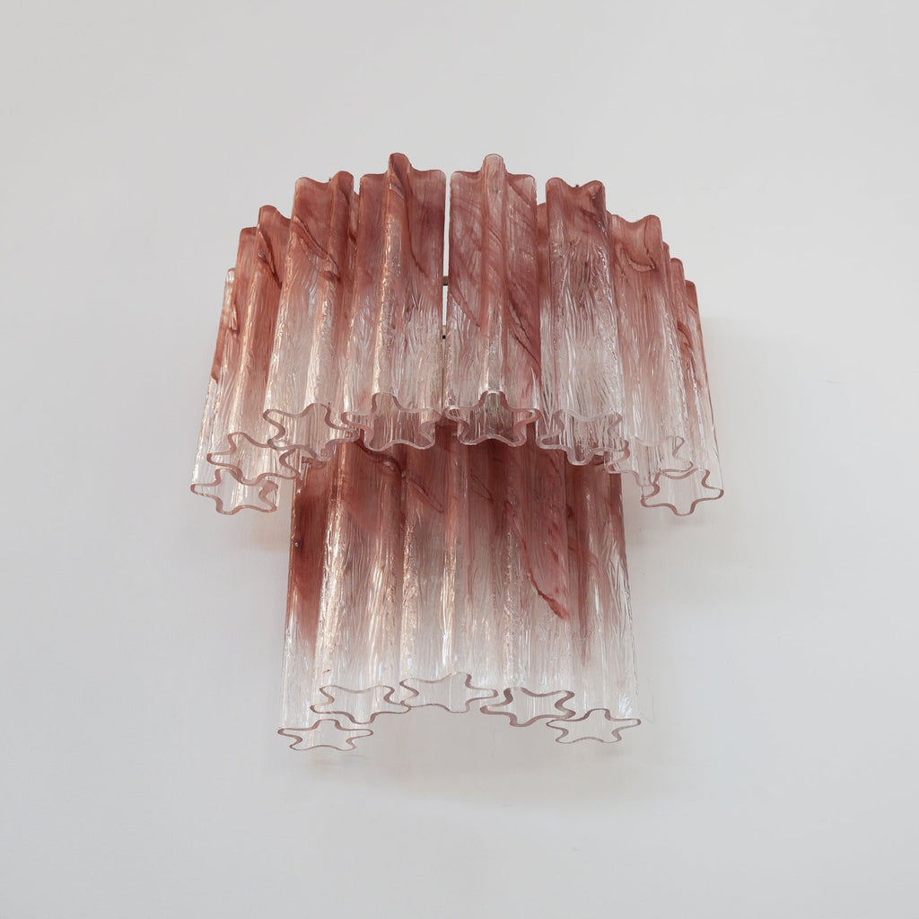 Aurora Luminaire Mural Rose Verre Lames Romantique Aquarelle - Neutralighting