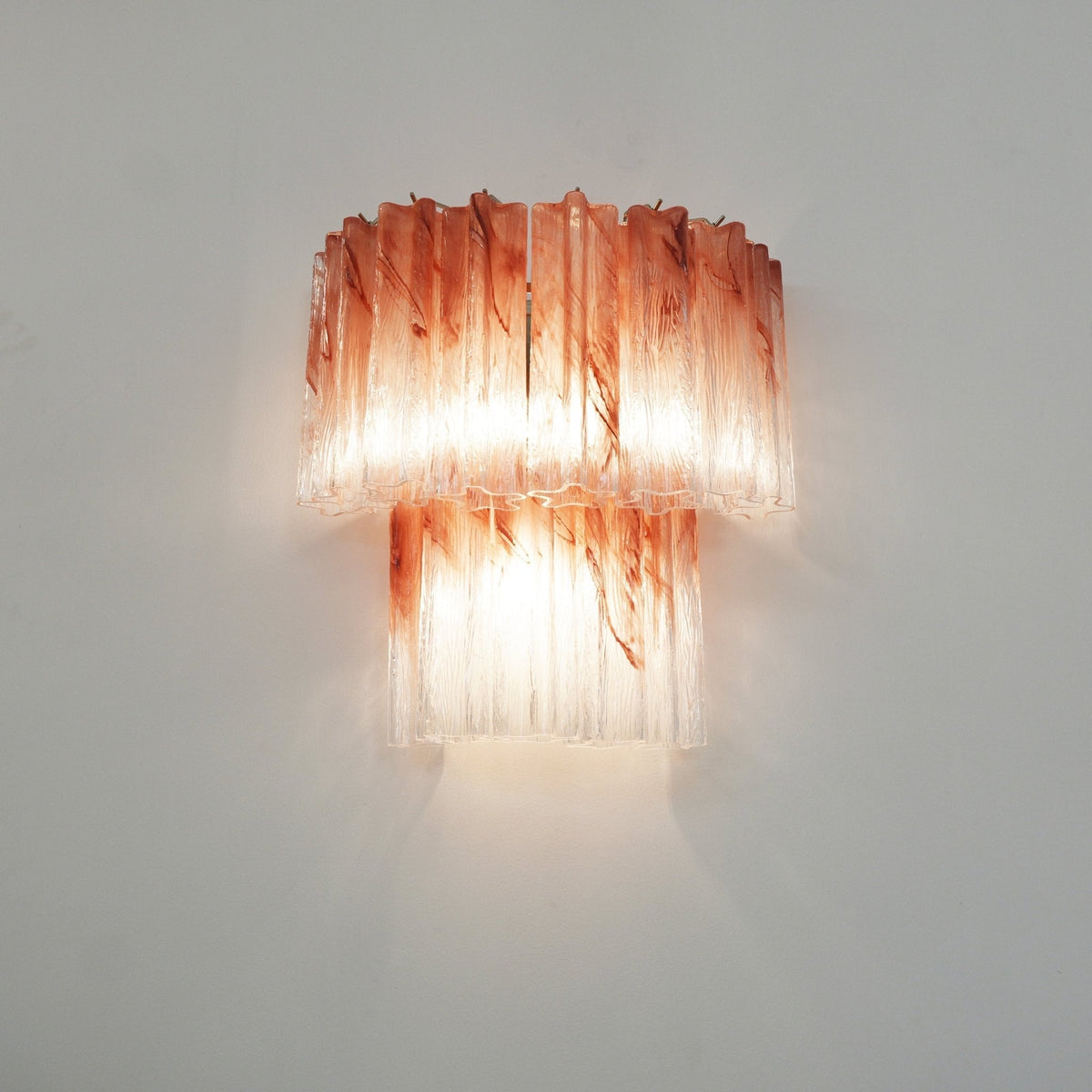 Aurora Luminaire Mural Rose Verre Lames Romantique Aquarelle - Neutralighting