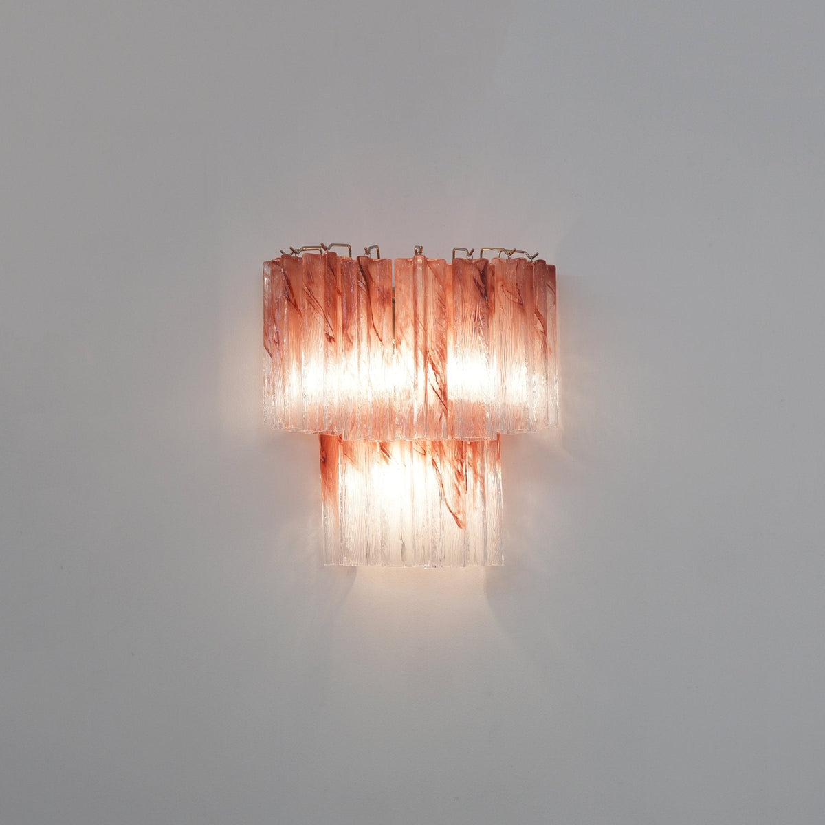 Aurora Luminaire Mural Rose Verre Lames Romantique Aquarelle - Neutralighting