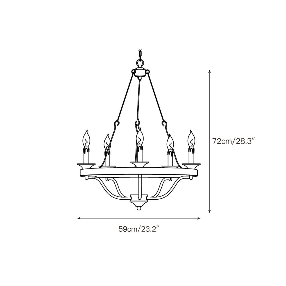 Rosalind Lustre Industriel Vintage Bois Métal Wheeler - Neutralighting
